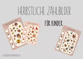 Vorschau - Arbeitsblätter - Zählbilder Herbst für den Kindergarten/1.Klasse - Deckblatt