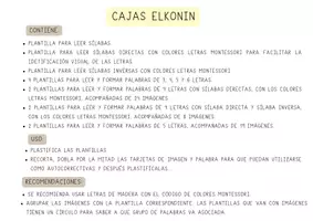 Vista previa - Refuerzo / NEE / Materiales de apoyo - Cajas Elkonin - Lectura y formación de sílabas y palabras - página 1
