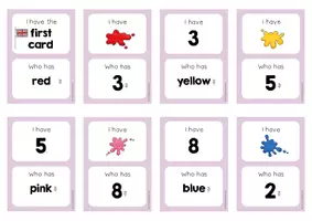 Vorschau - Spiele - Numbers & Colours: I have Who has (Lesespiel) - Seite 3