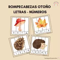 Vista previa - Tarjetas / Manipulativos - Rompecabezas otoño - Portada
