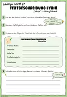 Vorschau - Arbeitsblätter - Textbeschreibung Lyrik - Schritt für Schritt - Seite 1