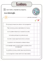 Vista previa - Hojas de trabajo - Comprensión lectora – microbiología + soluciones con material complementario y banco de palabras - página 2