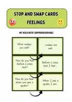 Vorschau - Anderer Materialtyp - Stop and Swap Cards - Feelings Red Line Unit 1 - Seite 1
