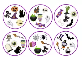 Vista previa - Tarjetas / Manipulativos - ENCUENTRA EL IGUAL HALLOWEEN - página 1