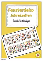 Vorschau - Poster - Fensterdeko für alle Jahreszeiten – Bastelvorlagen für Frühling, Sommer, Herbst & Winter - Deckblatt