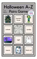 Vorschau - Spiele - Halloween A-Z - Pairs Game - Deckblatt