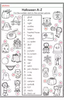 Vorschau - Arbeitsblätter - Halloween A-Z - Worksheets - Seite 3