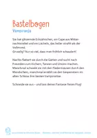 Vorschau - Mal- und Bastelvorlagen - Bastelbogen: Mobile "Vampiranja - Seite 1