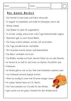 Vorschau - Arbeitsblätter - Text der Woche: Der Herbst ist bunt - Seite 3