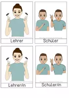 Vorschau - Merkblätter - Cliparts und Gebärdenbegriffe zum Thema "Schule" - Seite 3