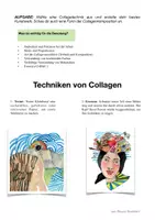 Vorschau - Arbeitsblätter - Gestaltungsprozesse- Collage in der Kunst - Seite 1