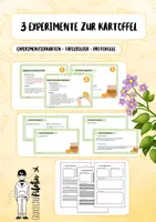 Vorschau - Arbeitsblätter - Kartoffelexperimente - Karten, Tafelbilder, Protokolle - Deckblatt