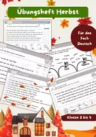 Vorschau - Arbeitsblätter - Lese- und Arbeitsheft: Übungsheft für den Herbst - Deckblatt