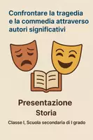 anteprima - Presentazioni / Lavagne - Confrontare la tragedia e la commedia attraverso autori significativi presentazione - Pagina di copertina