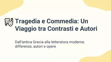 anteprima - Presentazioni / Lavagne - Confrontare la tragedia e la commedia attraverso autori significativi presentazione - Pagina 1