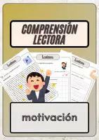 Vista previa - Hojas de trabajo - Comprensión lectora – motivación + soluciones con material complementario y banco de palabras - Portada