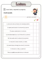 Vista previa - Hojas de trabajo - Comprensión lectora – motivación + soluciones con material complementario y banco de palabras - página 2