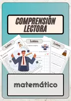 Vista previa - Hojas de trabajo - Comprensión lectora – matemático + soluciones con material complementario y banco de palabras - Portada