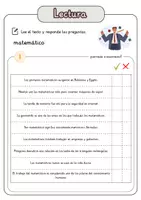 Vista previa - Hojas de trabajo - Comprensión lectora – matemático + soluciones con material complementario y banco de palabras - página 2
