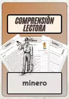 Vista previa - Hojas de trabajo - Comprensión lectora – minero + soluciones con material complementario y banco de palabras - Portada