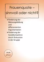 Vorschau - Arbeitsblätter - Frauenquote - sinnvoll oder nicht? - Deckblatt