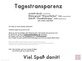 Vorschau - Präsentationen/Tafelbilder - Tagestransparenz - mit ohne viel Schnickschnack! - Seite 1