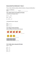 Vorschau - Test - Zahlen-und Zahlenmenge - Deckblatt