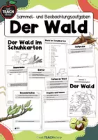 Vorschau - Arbeitsblätter - Der Wald - Sammel- und Beobachtungsaufgaben - Deckblatt