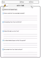 Vorschau - Arbeitsblätter - Auto-Tune Musik Lesetext mit Richtig Falsch Multiple Choice und Offenen Fragen - Seite 3
