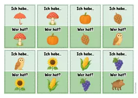 Vorschau - Spiele - Ich habe... Wer hat? - Im Herbst (Lesespiel Vorschule) - Seite 3