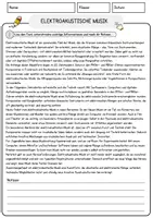 Vorschau - Arbeitsblätter - Elektroakustische Musik Musik Lesetext mit Richtig Falsch Multiple Choice und Offenen Fragen - Seite 1