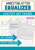 Vorschau - Arbeitsblätter - Equalizer Musik Lesetext mit Richtig Falsch Multiple Choice und Offenen Fragen - Deckblatt
