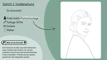 Vorschau - Mal- und Bastelvorlagen - Frida Kahlo Collage - Anleitung, Vorlagen, Bewertungsbogen - Seite 2