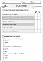 Vorschau - Arbeitsblätter - Gaucho-Musik Musik Lesetext mit Richtig Falsch Multiple Choice und Offenen Fragen - Seite 2