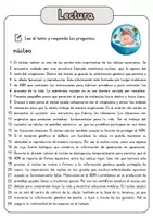 Vista previa - Hojas de trabajo - Comprensión lectora – núcleo + soluciones con material complementario y banco de palabras - página 1