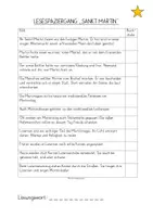 Vorschau - Arbeitsblätter - Lesespaziergang - Sankt Martin (3-fach differenziert) - Seite 1
