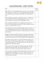 Vorschau - Arbeitsblätter - Lesespaziergang - Sankt Martin (3-fach differenziert) - Seite 2