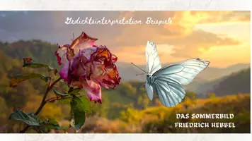 Vorschau - Arbeitsblätter - Gedichtsinterpretation Heinrich v. Kleist Sommerbild - Deckblatt