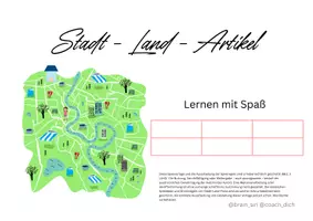 Vorschau - Spiele - Stadt Land Artikel Spiel - Artikel lernen spielerisch - Seite 1