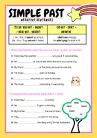 Vorschau - Arbeitsblätter - Simple Past - Negative Sentences - Deckblatt