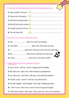 Vorschau - Arbeitsblätter - Simple Past - Negative Sentences - Seite 1