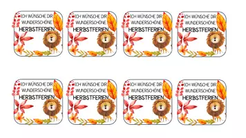 Vorschau - selbst erstellte Cliparts/Grafiken - Herbstferien Gruß Löwenklasse - Deckblatt