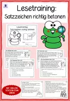 Vorschau - Unterrichtsreihen - Lesetraining: Betonung der Satzzeichen - Deckblatt