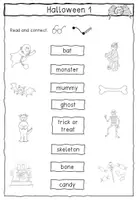Vorschau - Arbeitsblätter - Stationsarbeit zu Halloween - Skeleton the meets the Mummy - Deckblatt