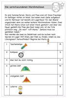 Vorschau - Arbeitsblätter - Lesespurgeschichte "Die verschwundenen Marshmallows" - Seite 3
