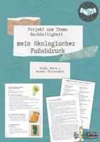 Vorschau - Arbeitsblätter - Projekt: mein ökologischer Fußabdruck - Deckblatt
