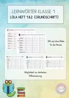 Vorschau - Arbeitsblätter - Lernwörter Klasse 1 Lola Heft 1&2 - Grundschrift - Deckblatt