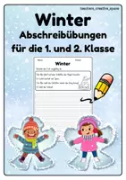 Vorschau - Arbeitsblätter - Winter Abschreibübungen für die 1. und 2. Klasse - Deckblatt