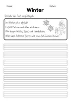 Vorschau - Arbeitsblätter - Winter Abschreibübungen für die 1. und 2. Klasse - Seite 1