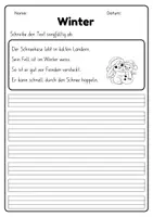 Vorschau - Arbeitsblätter - Winter Abschreibübungen für die 1. und 2. Klasse - Seite 3